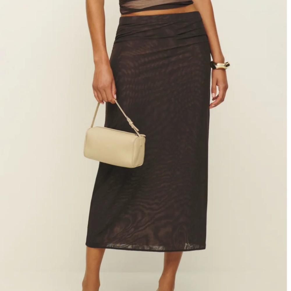 Nwot Reformation Iris Knit Skirt - Mole size small 4